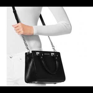 Michael Kors Quinn Patent Saffiano Leather Satchel